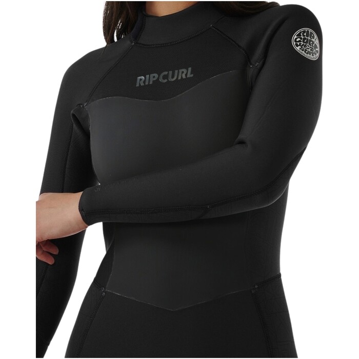 2024 Rip Curl Womens Dawn Patrol 4/3mm Back Zip Wetsuit 14YWFS - Black